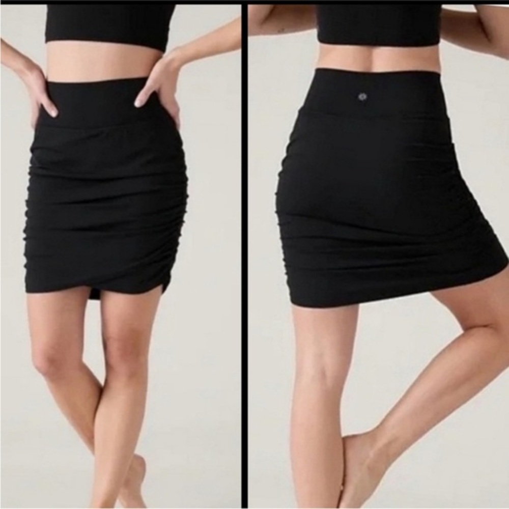 ✨ Athleta Black Ruched Pencil Skirt | Athleisure | Travel | Career Chic ✨